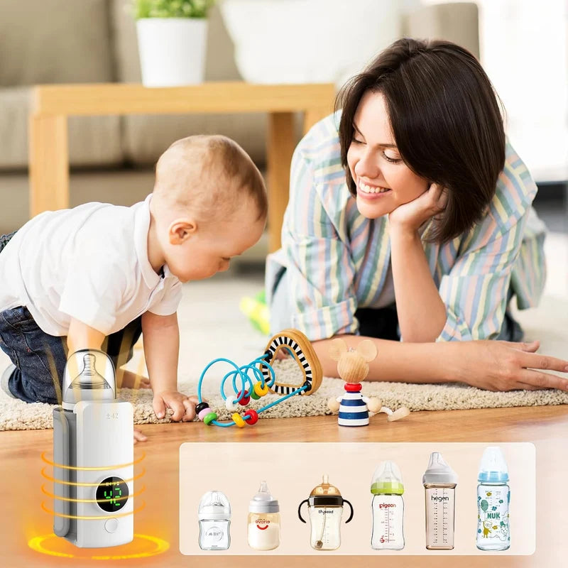 🍼 Baby Crying for Milk? Warm It in Just 2–5 Minutes! 🔥 Portable Rechargeable Bottle Warmer – Perfect for Travel & Night Feeds
