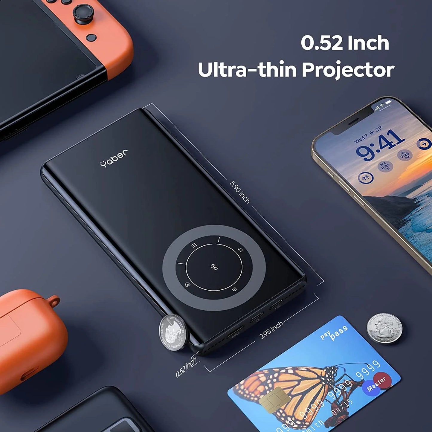 DocoMOi T1 Portable Mini Projector – Pocket Size, Big Screen Experience